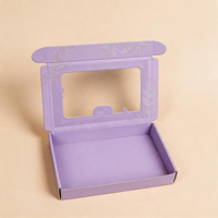 Cajas de Cartón Corrugado Reciclables de Color Naranja, con Logotipo Personalizado, Cuatro Colores, Ecológicas, con Ventana Transparente, para Suero para el Cuidado de la Piel