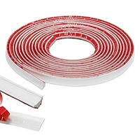 Bande de moulure en PVC flexible, bande d'étanchéité, moulure murale 1/2 x 10 pieds, autocollante, peignable, installation facile, coin mural, plafond, sol