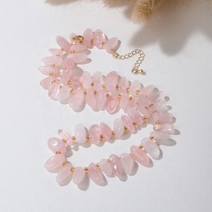 Cuentas de Ágata de Cristal de Piedras Preciosas Naturales, Cuentas de Grava Irregulares de Dientes Largos, Accesorios Multicolores, Collar de Moda - Product Image 2