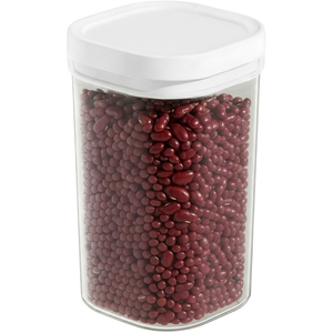 Ensemble de pots hermétiques pour aliments en plastique/PET, matériau naturel, respectueux de l'environnement, anti-insectes, anti-humidité, stockage des aliments - Product Image 1