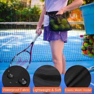 Sac banane pour balles de tennis, pochette de rangement en maille pour balles de sport, support portable pour balles d'entraînement de golf et de tennis - Product Image 3