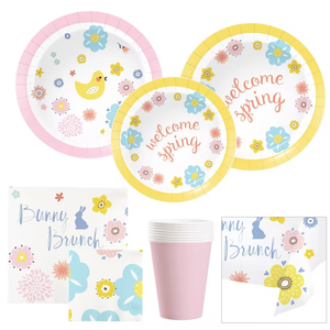 DAMAI Nouveauté : Vaisselle jetable personnalisée pour fête d'anniversaire de fille avec souffleur en spirale en forme de fleur et sac cadeau – Fournitures pour fêtes - Product Image 5