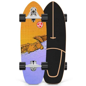 Skateboard Pro lengkap 30 inci, untuk olahraga ekstrim dan luar ruangan Skateboard kayu Maple lengkap