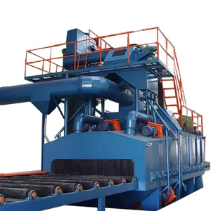 Satılık kare çelik otomatik kumlama makinesi/büyük fabrikasyon yapısı kumlama makinesi