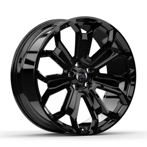 Jantes forgées sur mesure YQ de qualité supérieure 6061-T pour Defender <span class=keywords><strong>Range</strong></span> <span class=keywords><strong>Rover</strong></span> <span class=keywords><strong>Velar</strong></span> 21 22 23 24 pouces <span class=keywords><strong>Noir</strong></span> brillant PCD 108 120 - Product Image 6