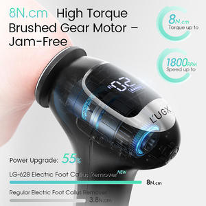 Lime <span class=keywords><strong>électrique</strong></span> pour pieds LG 628, éliminateur <span class=keywords><strong>de</strong></span> callosités, poignée confortable, faible vitesse, couple élevé, double face, <span class=keywords><strong>appareil</strong></span> <span class=keywords><strong>de</strong></span> <span class=keywords><strong>pédicure</strong></span> portable pour les pieds - Product Image 3