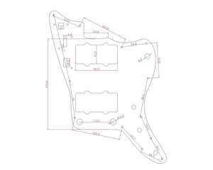 4-laags paarse parel Jazz Master scratchplate vervangende elektrische gitaar pickguard voor FD US JM gitaar met <span class=keywords><strong>PAF</strong></span> humbucker - Product Image 6