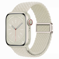 Bracelet magnétique en nylon tressé arc-en-ciel compatible OEM AP004 pour Watch Series 10/iWatch 11 GT7, largeur de bande 18-22 mm