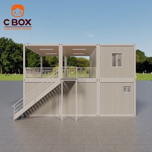 Villa préfabriquée de luxe écologique Cbox, maisons minuscules, villa modulaire mobile, mur-rideau en verre, appartement, maison en conteneur en kit - Product Image 1