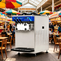 Machine à glace molle de haute qualité pour comptoir, 3 saveurs, automatique, pour food truck