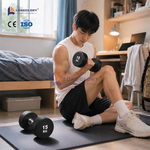 Ensemble d'haltères de haute qualité, gain de place, entraînement avec poids libre, haltères portables, haltères ronds pour la salle de sport du dortoir - Product Image 3