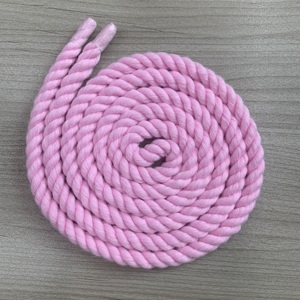 Lacci delle scarpe attorcigliati in cotone colorato di pizzo rotondo rotondo in poliestere da <span class=keywords><strong>8mm</strong></span> con punte trasparenti per scarpe schiacciate - Product Image 5
