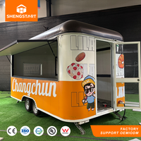 Mini Foodcourt Écologique en Acier Galvanisé – Kiosque Mobile Conteneurisé sur Remorque à 4 Roues – Tiny House sur Roues pour Extérieur