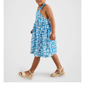 Robe d'été en coton respirant conçue pour les filles actives, offrant un look décoratif attrayant, une sensation confortable et une coupe facile. - Product Image 3