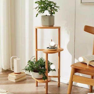 3-Tier Modern Sustainable Bamboo Plant Stand Corner Shelf Pot Stand Living Room Plant <b>Ladder</b> Flower Display - Product Image 3