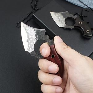 ขวานเล็ก HK SS218 Damascus แบบ OEM ปรับแต่งได้เอง  มีดทำสวนอเนกประสงค์สแตนเลส ด้ามไม้ ปลายใบมีดแบบคลิป 8 มม. - Product Image 5