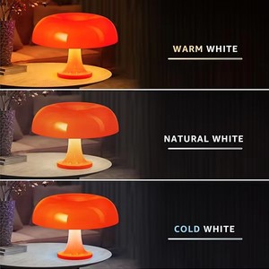 Cam nấm <span class=keywords><strong>LED</strong></span> bảng đèn với <span class=keywords><strong>USB</strong></span> sạc tiết kiệm năng lượng ánh sáng thiết kế thời trang cơ thể nhựa E14 bóng đèn cơ sở - Product Image 5