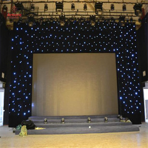 Haute qualité <span class=keywords><strong>LED</strong></span> étoile rideau RGB 3in1 ciel étoilé ignifuge velours extérieur IP44 DMX512 contrôle DJ événement toile de fond décoration - Product Image 4