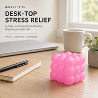 Jouet anti-stress en forme de cube givré à presser, cube d'eau souple pour soulager le stress et la décompression, idéal pour les cadeaux de fête pour enfants