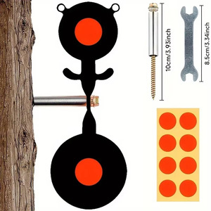 HeavyDuty Dual Round Metal Marker Plate with AutoReset for Outdoor Position Marking Thick Steel Alloy Target - Product Image 3