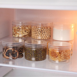 Transparent Food Storage <b>Container</b> Cylinder With Clip On Lid Airtight Seal For Kitchen Grain Cereal <b>Refrigerator</b> Use - Product Image 3