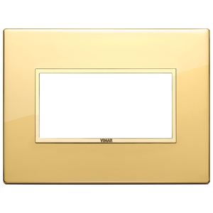 Vimar Gold Polished Wall <b>Switch</b> <b>Plate</b> 15.35x11.6cm - Product Image 1