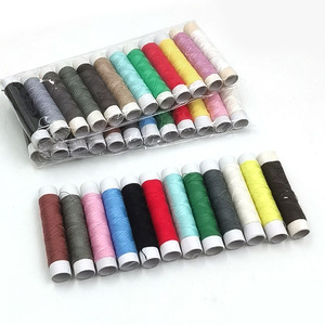 ชุดเย็บผ้าแบบพกพาสำหรับงาน DIY พร้อมหลอดกระดาษขนาดเล็ก  ด้ายเย็บมือ 12 สี  หลอดด้ายโพลีเอสเตอร์ขนาดเล็ก - Product Image 2