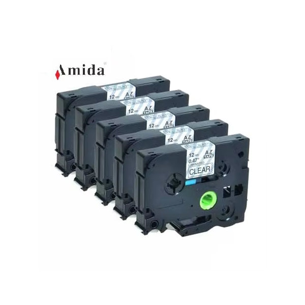 Amida New Arrive  Printer Ribbon TZe-131 TZe-231 Black on Transparent and White Label Tape