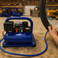 Mini compresseur d'air portable électrique 3L pour gonflage de pneus de voiture et pulvérisation, connexion rapide, utilisation en atelier