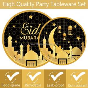 <span class=keywords><strong>Ramadan</strong></span> Décoration <span class=keywords><strong>Vaisselle</strong></span> de fête jetable <span class=keywords><strong>Ramadan</strong></span> Mubarak Assiettes en papier Serviettes Tasse Décorations de table pour la décoration de l'EID - Product Image 3