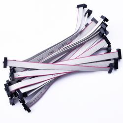 כבל שטוח אלקטרוני QUANWEI UL2651 מחבר נחושת PVC מרווח בין החיבורים 1.27 מ\"מ פינים ואורך ניתנים להתאמה אישית אדום בקצה אפור - Product Image 5
