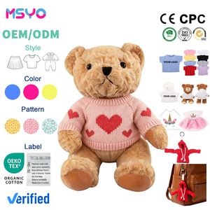 MSYO Maglione per Orsacchiotto di San Valentino con Motivo a Cuori Rosa, Outfit Personalizzato di Lusso per Orsacchiotto, <span class=keywords><strong>Regalo</strong></span> Promozionale - Product Image 1