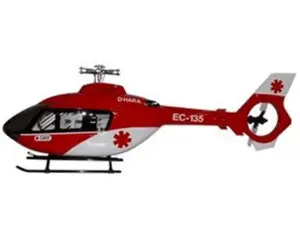 500军医版EC-135遥控直升机机身EC135比例红色喷漆遥控礼品