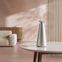 Diffuseur d'arômes commercial 500 ml avec écran tactile et contrôle par application WIFI 4G, couverture 1200 m³, en métal noir pour hôtels et bureaux