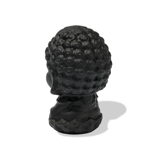 <span class=keywords><strong>Statuette</strong></span> de Bouddha chinoise de style <span class=keywords><strong>zen</strong></span> en obsidienne noire mate givrée, ornement en cristal sculpté pour la paix et la protection - Product Image 4