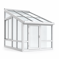 Kit de véranda adossée en aluminium et verre pour l'extérieur, avec verre trempé Low-E 4 saisons, pour patio, jardin ou comme extension de jardin d'hiver