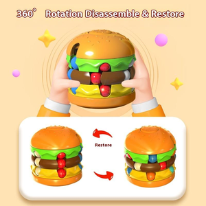 ZG per bambini <span class=keywords><strong>di</strong></span> plastica hamburger patatine fritte con fagiolo magico Puzzle giroscopio giocattolo rotante per <span class=keywords><strong>cubo</strong></span> stile Stress sollievo per Fidget Cube - Product Image 4