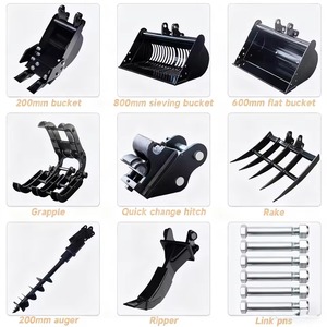 Hochwertige <span class=keywords><strong>Mini</strong></span> bagger Anbaugeräte Bucket Rake Grapple <span class=keywords><strong>Auger</strong></span> Ripper für Small Digger Niedriger Preis aus China - Product Image 2