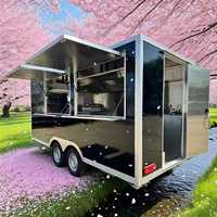 Remorque de restauration entièrement équipée SQD500, cuisine mobile, mini-remorque à toit rond, petite remorque à café, remorque à hamburgers de rue
