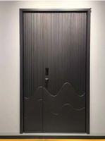 Puerta de Entrada Ignífuga de Aluminio Fundido Personalizada para Uso Residencial y Comercial en Talleres, Apartamentos, Villas y Edificios