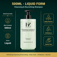 Shampooing Nettoyant et Nourrissant Rafraîchissant en Gros 500ml Contrôle du Sébum Nettoyage en Profondeur Soin du Cuir Chevelu pH Équilibré Marque Privée OEM Adultes
