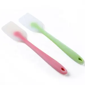 Cao Cấp Nhà Bếp Translucent Mềm Không Dính Nướng Scraper Baking Đồ Dùng Tùy Chỉnh Mini Silicone Turner Thìa