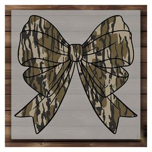Custom Camouflage Bow Heat Transfer <b>Sticker</b> Plastisol Ink DTF Designs for Kids T-Shirts Ready to Press for Pillows - Product Image 1