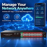 Switch PoE géré par le cloud, 24 ports 10/100/1000 Mbps Gigabit avec 2 ports Uplink et 2 ports SFP pour caméras IP et réseaux de bureau