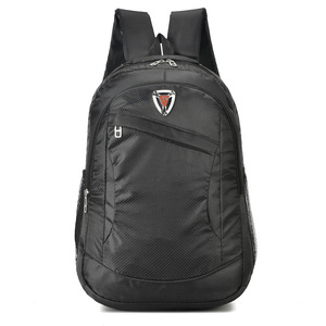 Laptop <b>Backpack</b> For Men <b>Black</b> Oxford Cloth Water Resistant Computer Interlayer Business Travel Shoulder Straps Solid Color - Product Image 4