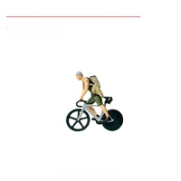 Figurine de cycliste miniature à l'échelle 1:64, figurine de cycliste, décoration de scène, objet de collection, mini jouet de bureau