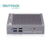 Mini PC sans ventilateur à faible consommation d'énergie Intel Celeron N2840 N2940 avec Wifi Rs232 Quad Core 2 Ethernet I5 PC industriel Win10 Mini ordinateur
