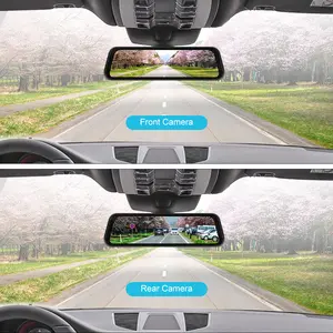 Автомобильный видеорегистратор с двойным объективом и камерой заднего вида