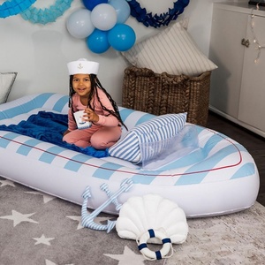 Cama Inflable de PVC Tipo Bote, Colchón de Aire de 74*40*15 Pulgadas para Niños, para Dormir en Interiores, Dormitorio, Camping, Playa y Diversión al Aire Libre - Product Image 3
