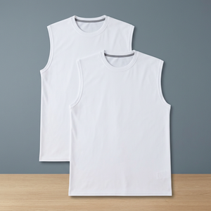 เสื้อกั๊กผู้ชายแบบสวมใส่สบาย ระบายอากาศได้ดี ผ้าถักนิตติ้ง คอตตอน สีพื้น สไตล์ญี่ปุ่น สำหรับฤดูร้อน น้ำหนัก 220 กรัม ขายส่ง - Product Image 3